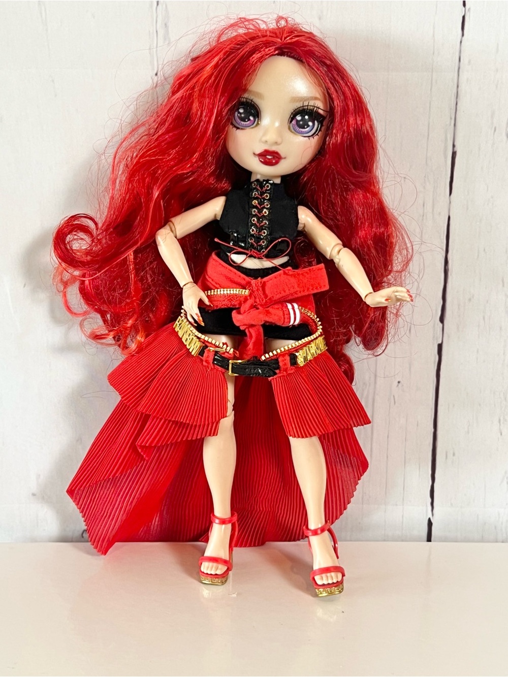 Rainbow High Fantastic Fashion Ruby Anderson Doll MGA Red Runway Outfit